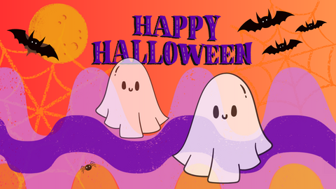 Happy Halloween! Zwei kleine, süße Geister